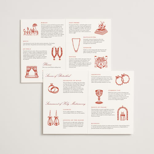 This is a lava unique wedding programs with foil pressed by Stellax Creative called abstract flora printing on signature in folded