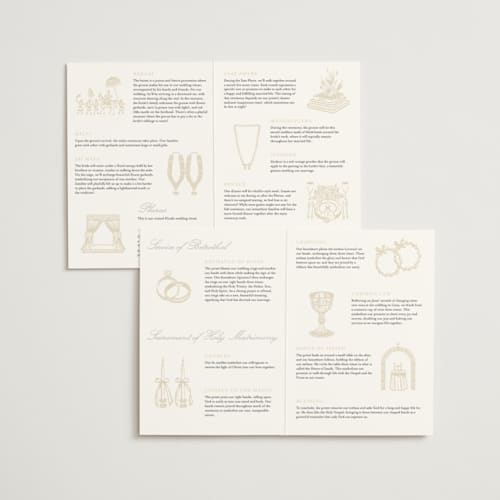 This is a buttercup unique wedding programs with foil pressed by Karidy Walker called storybook garden printing on signature in folded