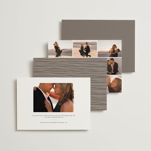This is a gold rehearsal dinner invitations with standard by Lehan Veenker called golden rehearsal printing on signature in standard