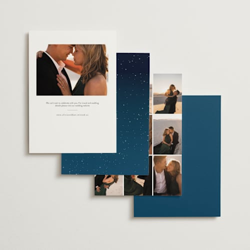 This is a nightfall rehearsal dinner invitations with standard by Lea Delaveris called the night before printing on signature in standard