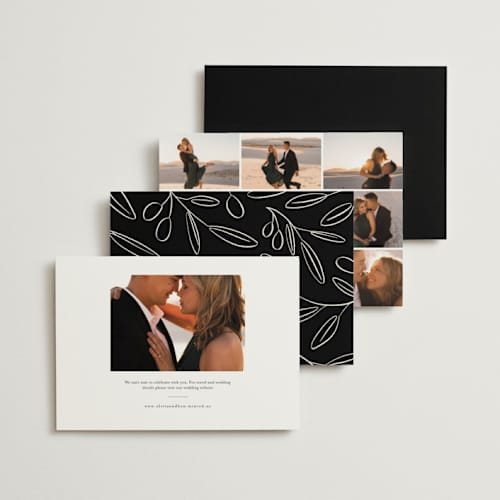 This is a taupe rehearsal dinner invitations with standard by Leah Bisch called timeless printing on signature in standard