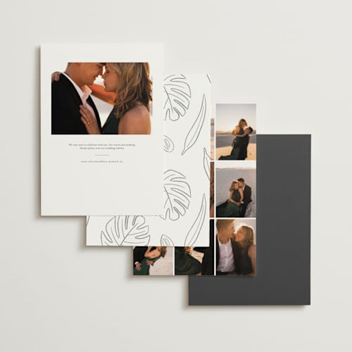 This is a snow rehearsal dinner invitations with standard by Griffinbell Paper Co. called crescendo printing on signature in standard