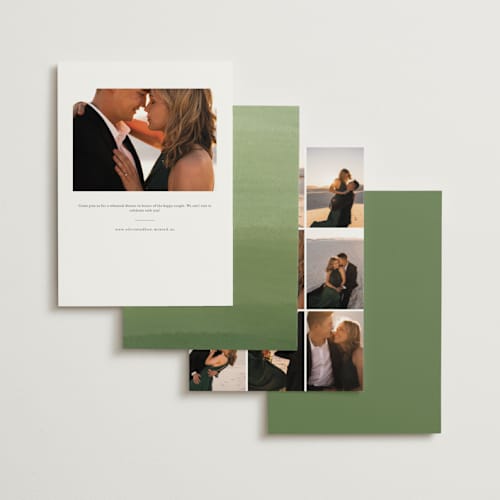 This is a garden rehearsal dinner invitations with standard by Leah Bisch called verdure printing on signature in standard