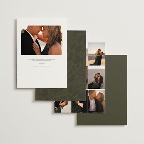 This is a autumn rehearsal dinner invitations with standard by Kate Ahn called poetique printing on signature in standard