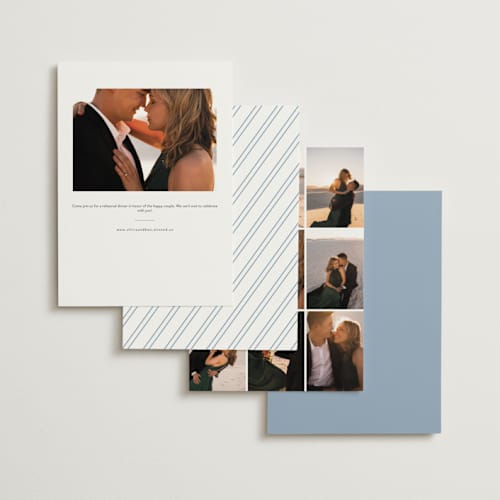 This is a sky rehearsal dinner invitations with standard by Kristen Smith called classic edge printing on signature in standard