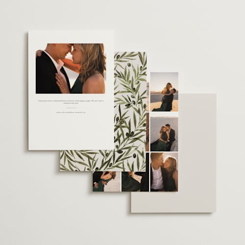 This is a creme rehearsal dinner invitations with standard by Kate Ahn called olivier printing on signature in standard