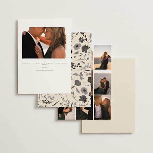 This is a frost rehearsal dinner invitations with standard by Creo Study called crisp printing on signature in standard