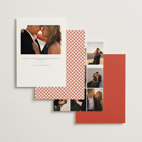 This is a chili rehearsal dinner invitations with standard by Inkblot Design called havana printing on signature in standard