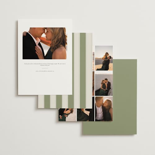 This is a rosemary rehearsal dinner invitations with standard by Erin Deegan called rosemary sprig printing on signature in standard