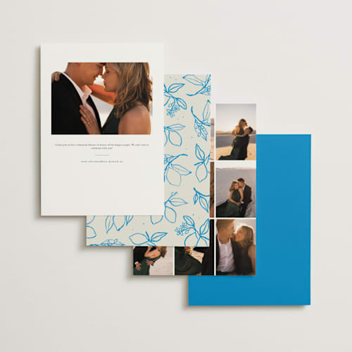 This is a ocean rehearsal dinner invitations with standard by Pati Cascino called mediterraneo printing on signature in standard