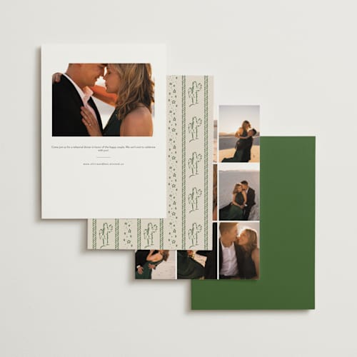This is a lasso rehearsal dinner invitations with standard by Claudia Orengo called western printing on signature in standard