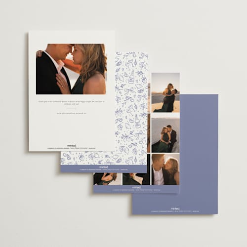This is a azure rehearsal dinner invitations with standard by frau brandt called bridal border printing on signature in standard