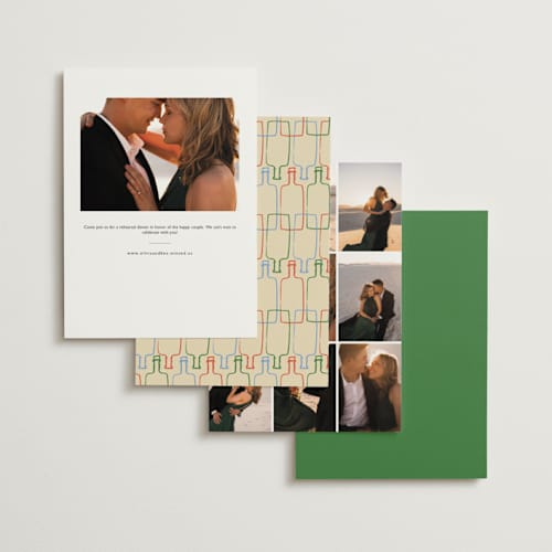 This is a muted vintage rehearsal dinner invitations with standard by Zani van Zyl called wild night printing on signature in standard