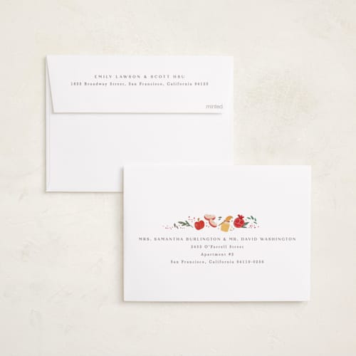 This is a maple syrup rosh hashanah cards with standard by Creo Study called fruitful new year printing on recycled smooth signature in standard