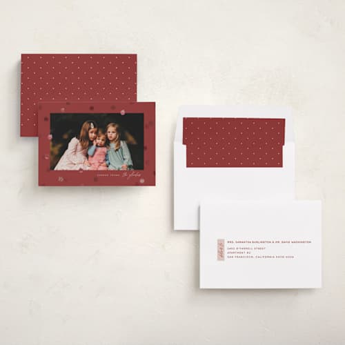 This is a pomegranate rosh hashanah cards with standard by Pati Cascino called little fruits printing on recycled smooth signature in standard