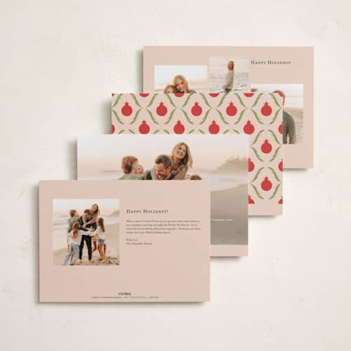 This is a sunshine rosh hashanah cards with standard by Grae called luxe pomegranate printing on recycled smooth signature in standard