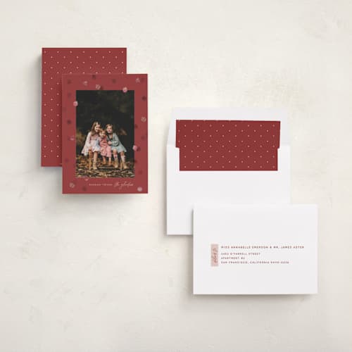 This is a pomegranate rosh hashanah cards with standard by Pati Cascino called little fruits printing on recycled smooth signature in standard