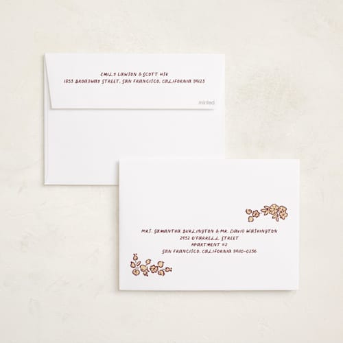 This is a rose rosh hashanah cards with standard by Jenna Holcomb called pomegranate printing on recycled smooth signature in standard