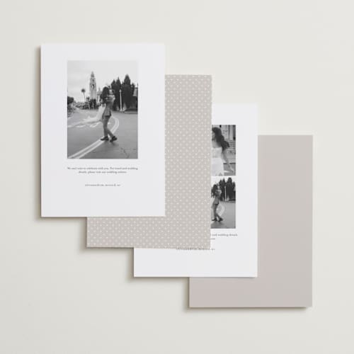 This is a cloud foil stamped save the date cards with foil pressed by Kate Ahn called griffin printing on recycled smooth signature in standard