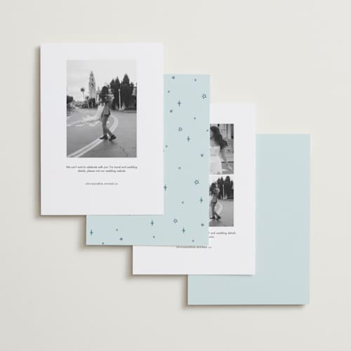 This is a misty foil stamped save the date cards with foil pressed by Pati Cascino called soulmate printing on recycled smooth signature in standard
