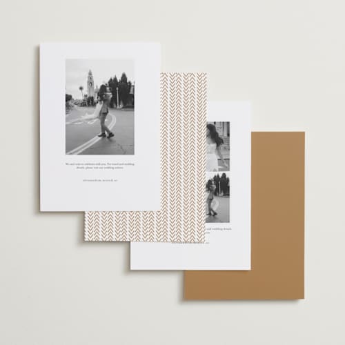 This is a desert foil stamped save the date cards with foil pressed by Zani van Zyl called danielle printing on recycled smooth signature in standard