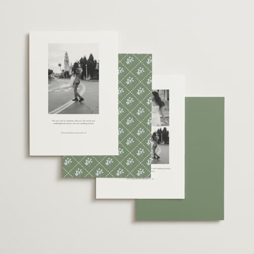 This is a morris foil stamped save the date cards with foil pressed by Claudia Orengo called victorian printing on signature in standard