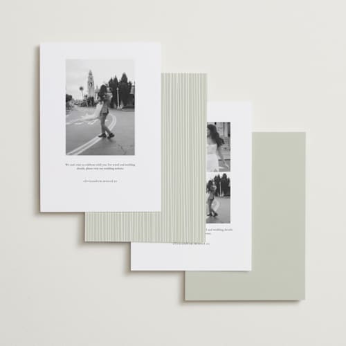 This is a ivy save the date with standard by chocomocacino called cramique printing on recycled smooth signature in standard