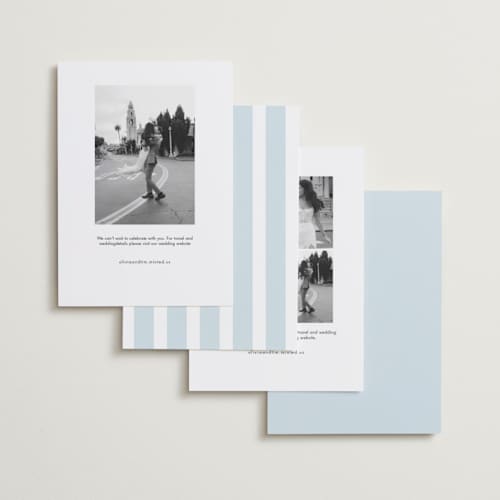 This is a ocean save the date with standard by Kelly Schmidt called meet us printing on signature in standard