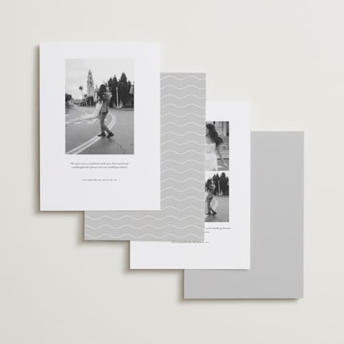 This is a bianco save the date with standard by Pati Cascino called toulon printing on recycled smooth signature in standard