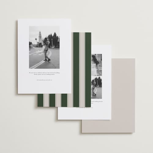 This is a yachting save the date with standard by Design Lotus called where our story begins printing on recycled smooth signature in standard