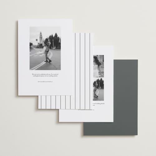 This is a fog save the date with standard by Sumak Studio called simple printing on recycled smooth signature in standard