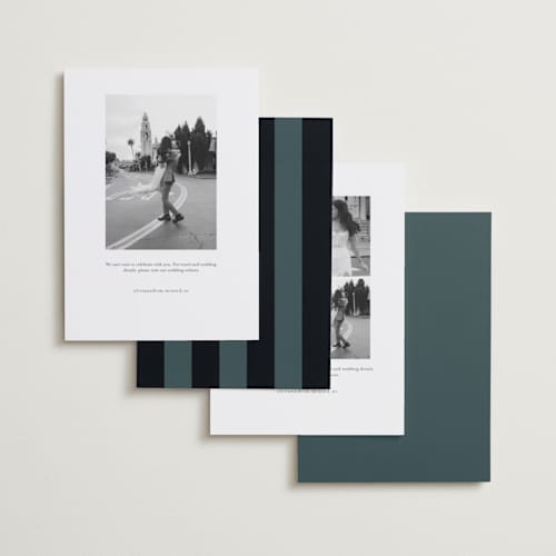 This is a porcelain save the date with standard by Maria Alou called his & hers printing on recycled smooth signature in standard
