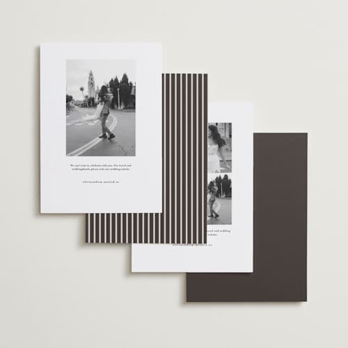 This is a truffle save the date with standard by Vera Lim called offset printing on recycled smooth signature in standard