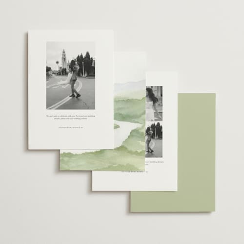 This is a meadow save the date with standard by Elly called the vow printing on signature in standard