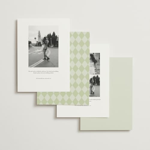 This is a lemongrass save the date with standard by Sam Dubeau called swoon printing on signature in standard