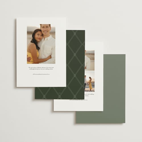 This is a forest floor save the date with standard by Erin L. Wilson called disney’s snow white someday printing on signature in standard