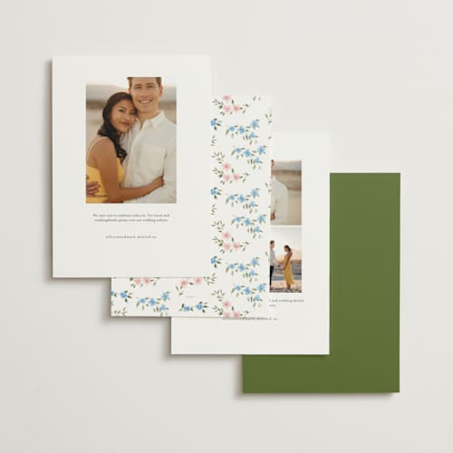 This is a spring save the date with standard by Petra Kern called disney's once upon in a dream printing on signature in standard