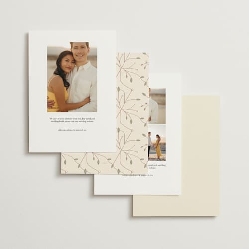 This is a autumn save the date with standard by Morgan Ramberg called disney storybook printing on signature in standard