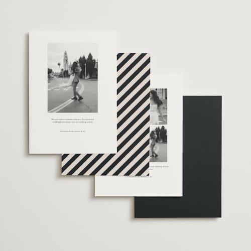 This is a halo save the date with standard by Teju Reval called nyc skyline printing on signature in standard