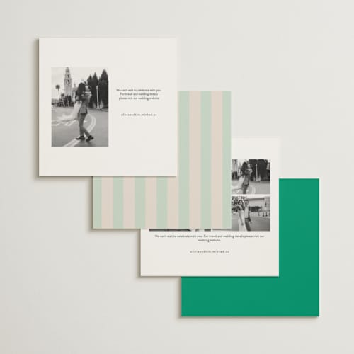 This is a lawn save the date with standard by Megan Davis called racquet printing on signature in square
