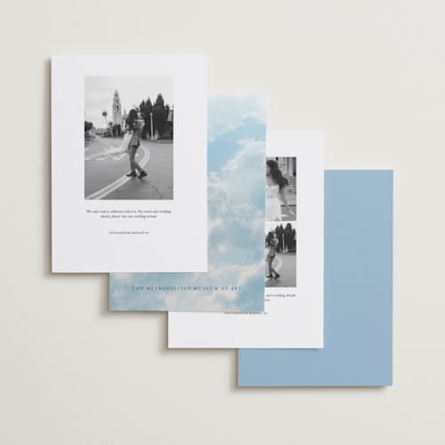 This is a royal save the date with standard by Cass Loh called swan crest printing on recycled smooth signature in standard