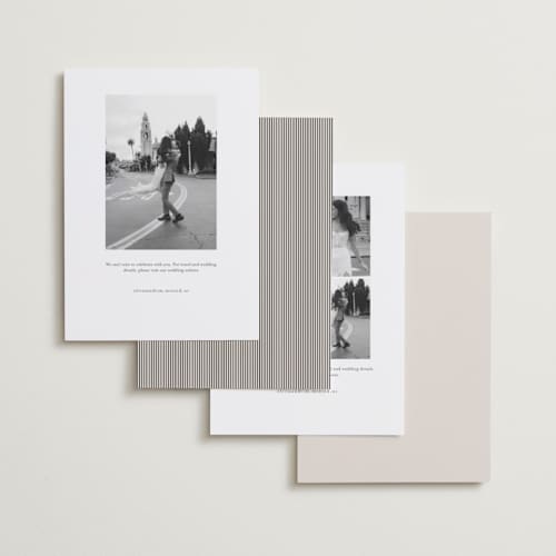 This is a noir save the date with standard by Pixel and Hank called linea printing on recycled smooth signature in standard