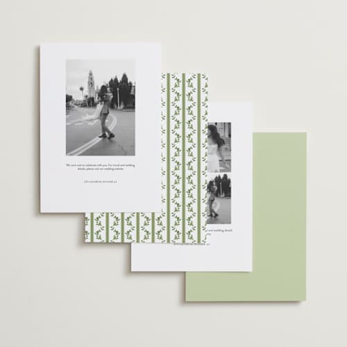 This is a mint save the date with standard by Sara Hicks Malone called montgomery printing on recycled smooth signature in standard