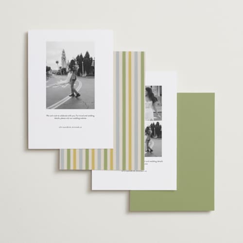 This is a summer citrus save the date with standard by Vera Lim called the gallery printing on recycled smooth signature in standard