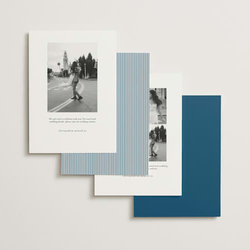 This is a ocean save the date with standard by Kelly Schmidt called hilton printing on signature in standard