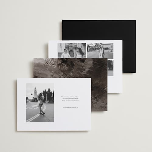 This is a tuxedo save the date with standard by Kate Ahn called from us printing on recycled smooth signature in standard