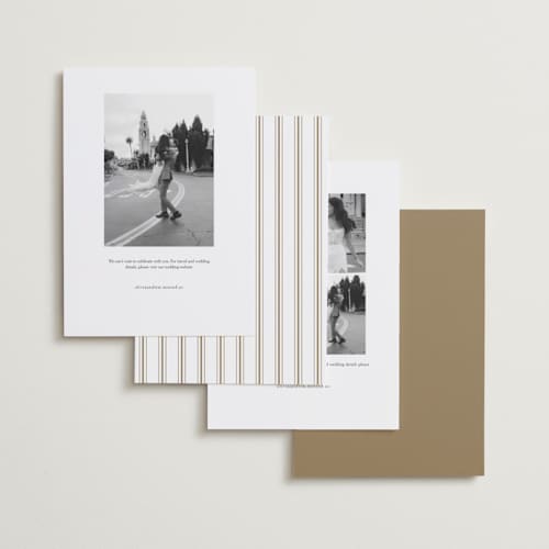 This is a snow save the date with standard by Erin L. Wilson called hampton house printing on recycled smooth signature in standard