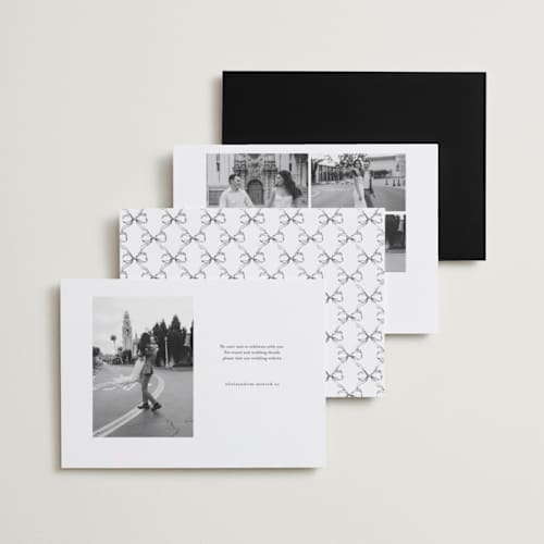 This is a pearl save the date with standard by Leah Bisch called scripted date printing on recycled smooth signature in standard