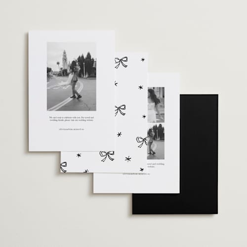 This is a ink save the date with standard by Cass Loh called quirky fun printing on recycled smooth signature in standard