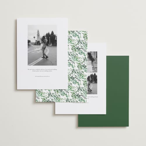 This is a sap save the date with standard by Becky Nimoy called gates and pillars printing on recycled smooth signature in standard